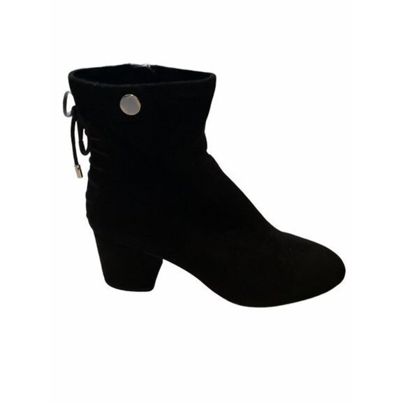 Franco Sarto Women’s Black Block Heel Ankle Boots With Side Zipper L-Josey - Picture 2 of 12